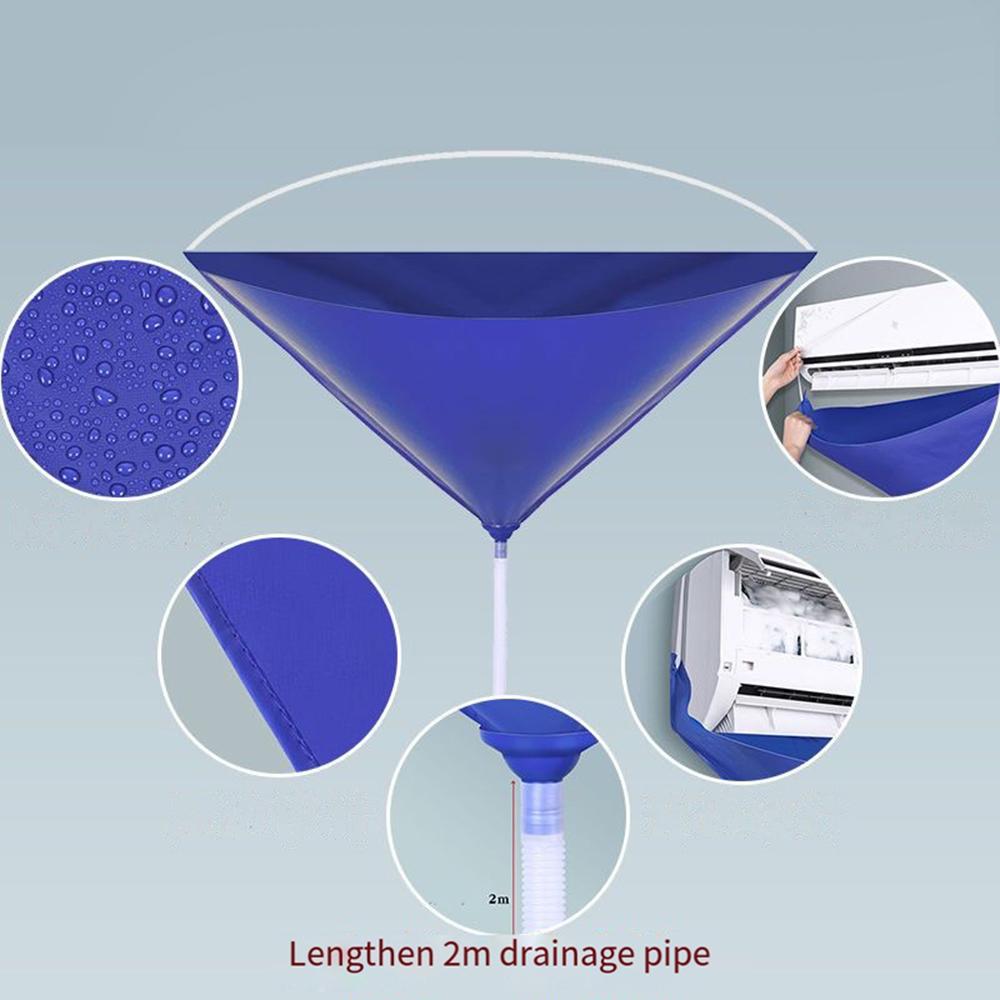 1pcs Reusable Air Conditioner Cleaning Set Cleaner Covers Water Receiving Bag Hang Air Conditioning Large Restore Cleanliness