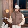 Baumwollwattierte Weste Damen Kurz Stehkragen Herbst und Winter Neu Warm Mode High-Waist Amerikanische Weste Brotmantel