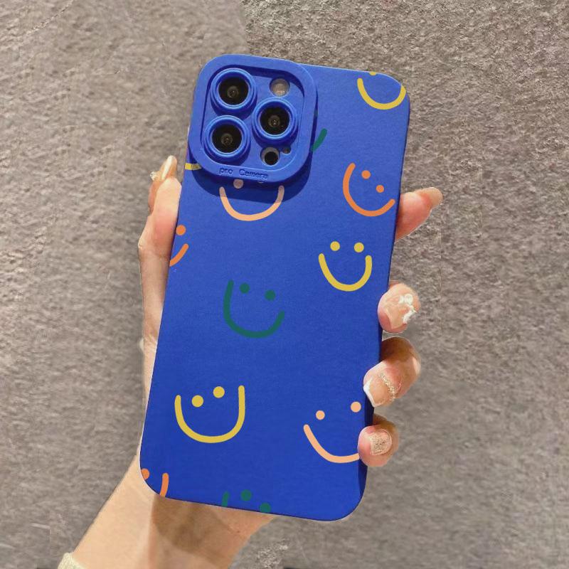 Phone Case For iPhone 17 16 15 14 13 12 11 Pro Max Plus Mini XS X XR 16e Cute Smile Love Heart Design Candy Soft Silicone Cover