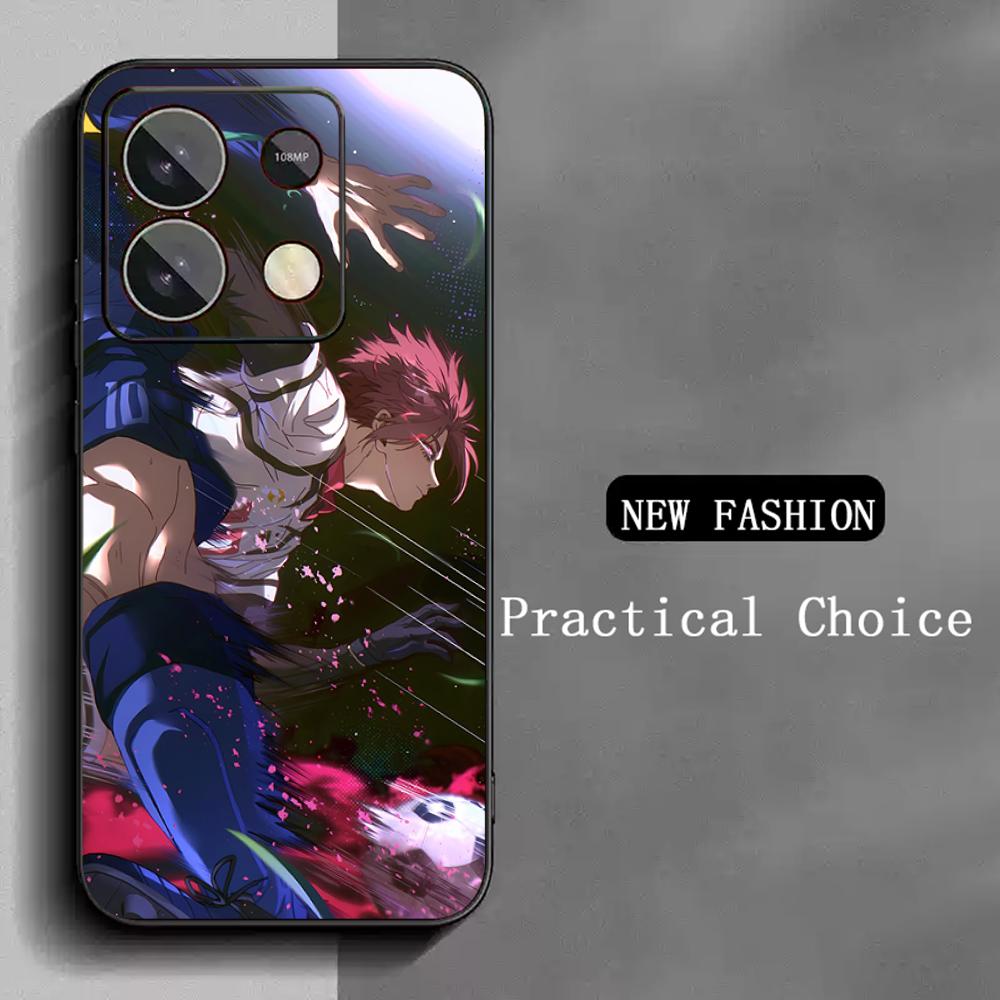 Sae itoshi cooles Anime-Mann-Muster Handyhülle Für Redmi Note 14 13 12 11 Pro Plus S 5G 14C A3 Weiche Schwarze Handyhülle