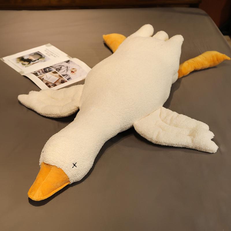 

1 шт. 120 см кавайные плюшевые игрушки белого и серого гуся, мягкие, удобные, подушка с изображением животных, успокаивающие куклы для детей, подарок для ребенка