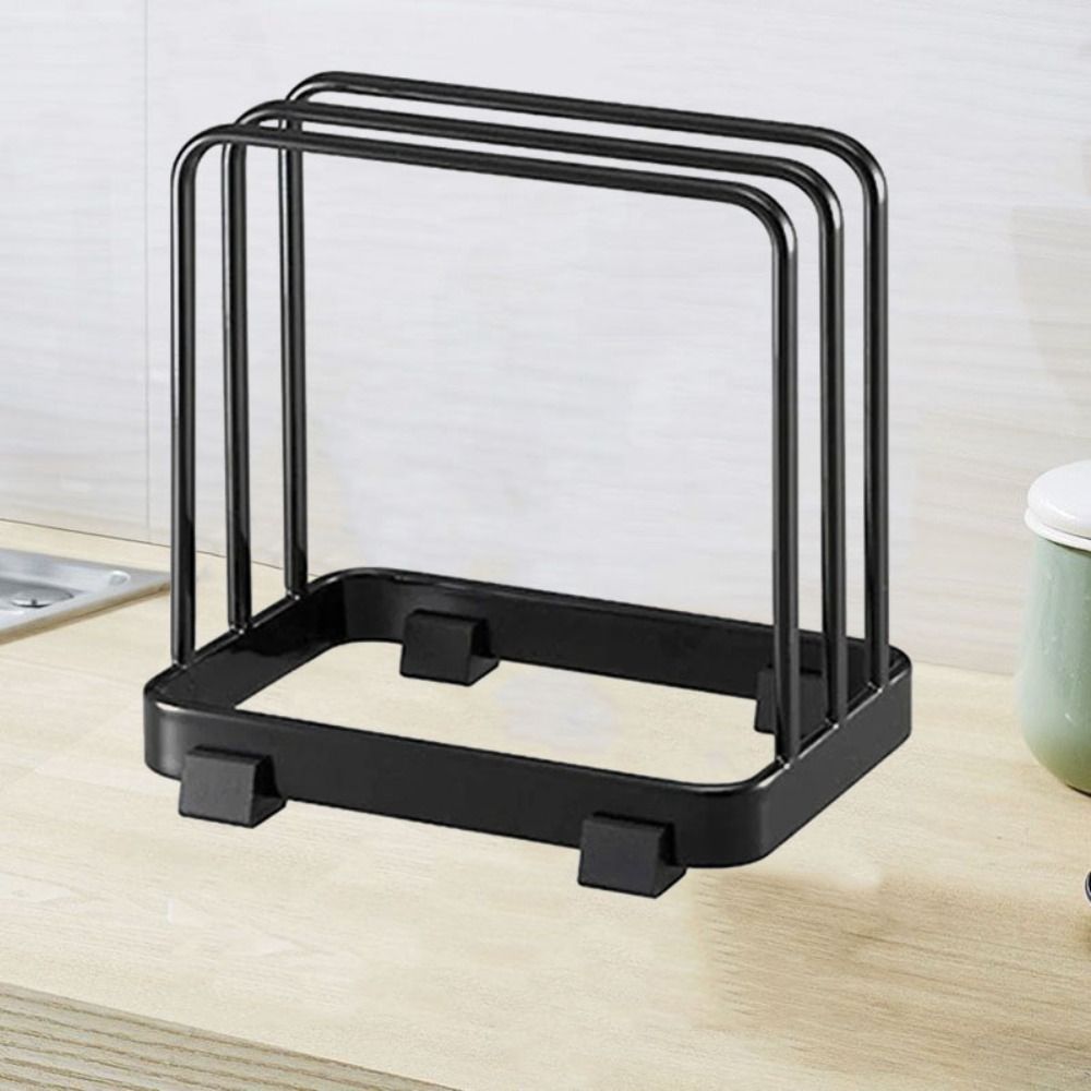 Black/White Layered Cutting Board Rack Stainless Steels Sink Organizer  for Kitchen