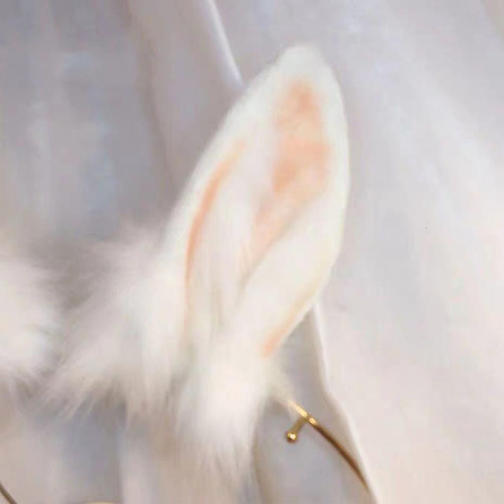 Rabbit Ear Headband Tail Girls Cosplay Accessories Beast Ears Fursuit Masquerade Cosplay Party