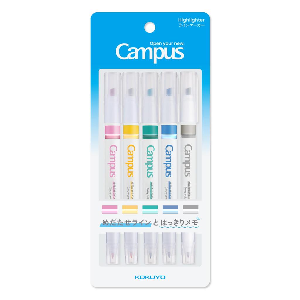 Kokuyo Campus Fine-Point Marking Pens 5-Pack AMPM-MT200-L2-5S for Detailed Writing