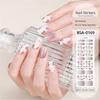Gel Nail Stickers Full Cover Self Adhesive French Nail Strips Christmas Style Nail Wraps for DIY Manicure Home or Salon
