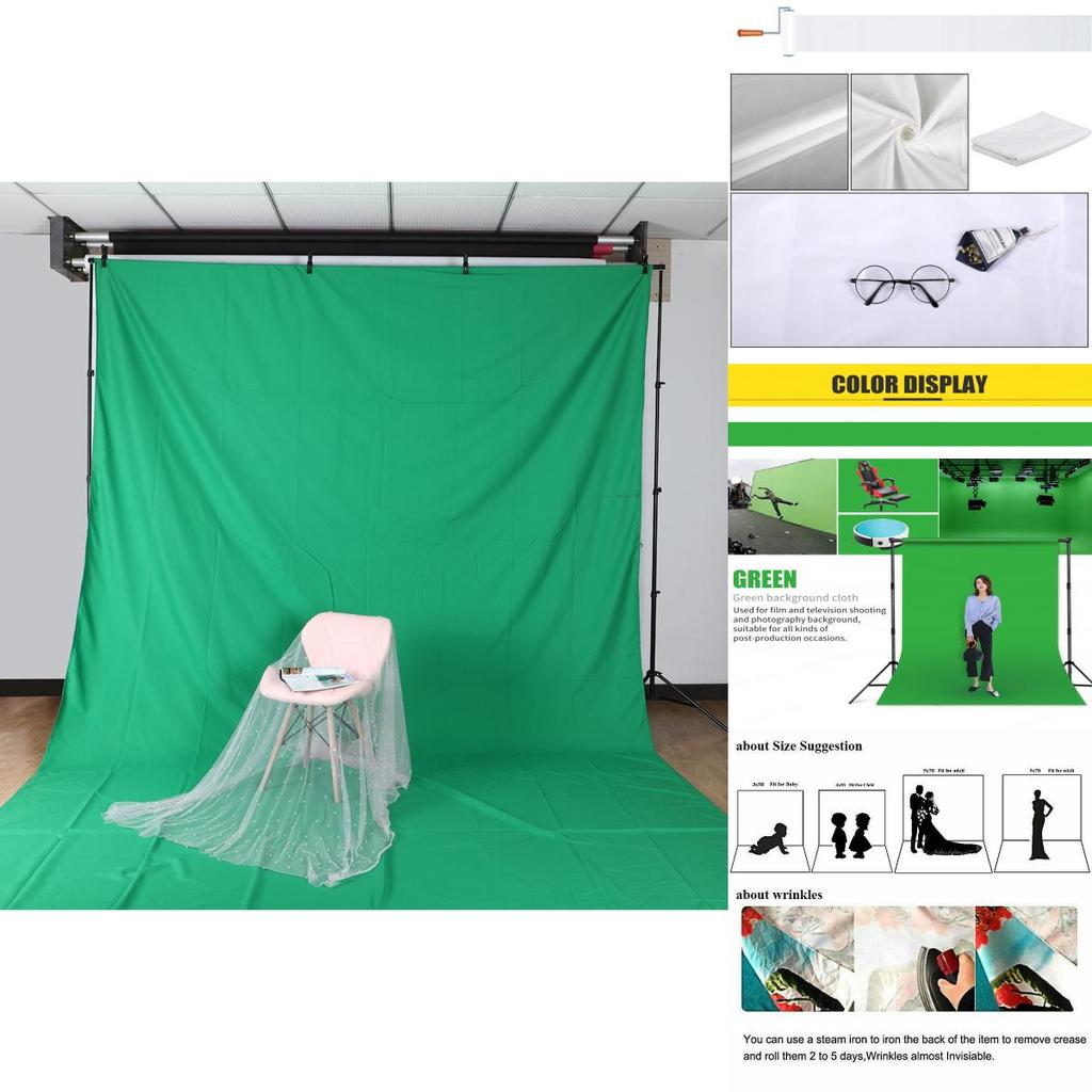 Hintergrund Fotografie Hintergrund Glatter Musselin Bildschirm Chromakey Für Fotostudio