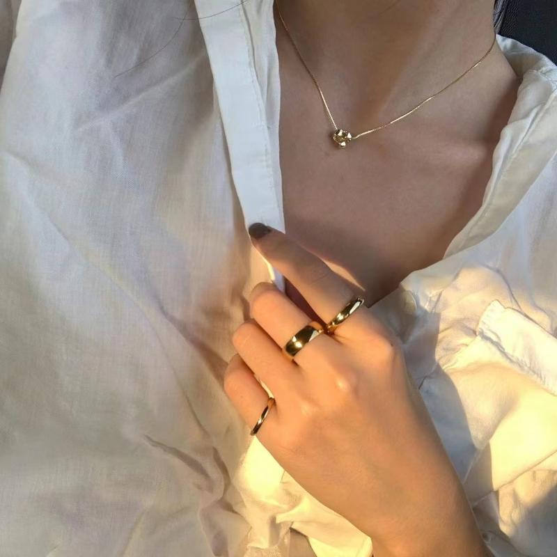 Classic Couple Rings Wedding Engagement Minimalist Simple Smooth Stainless Steel Ring For Women And Men Jewelry