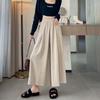 Plus Size Soft Drapey Wide-Leg Skirt Pants for Women - Flattering High Waist Casual Spring 2026