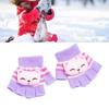 Kids Cartoon Animal Warm Gloves Handwoven Half Finger Gloves Universal Handwear