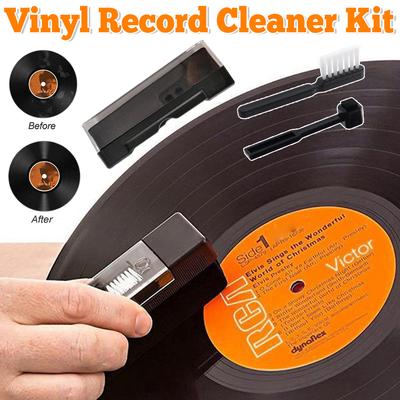 1 Set Anti Static Vinyl Record Cleaner Dust Remover Brush for Phonograph Turntables Vinyl Records Player Cleaning Tools Kit