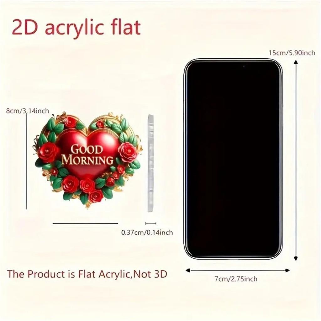 Valentine's Day Acrylic Love Pendant Holiday Gifts Cross-border Car Plane Pendant Christmas Tree Decorations