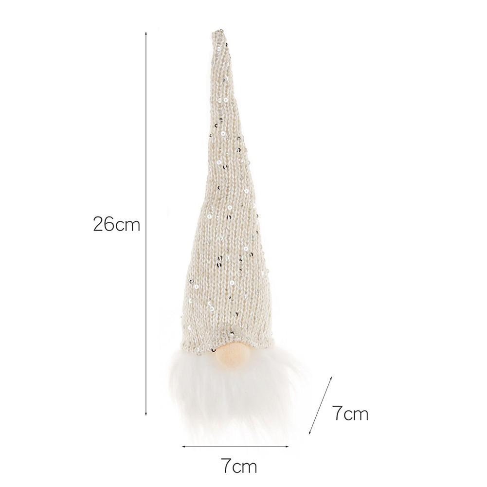 

Изысканная плюшевая кукла-гном со светодиодной подсветкой для украшения рождественской вечеринки белый