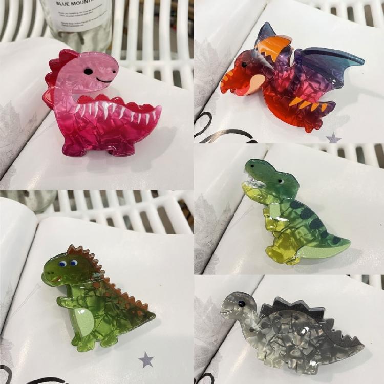 Acrylic Hair Claw Clips Funny Dinosaurs Hair Catch Barrette Large Hair Clips