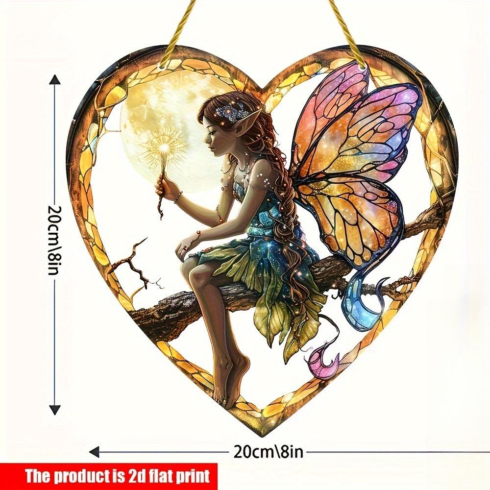 2D Flat Acrylic Night Fairy Decoration, No Need for Batteries/electricity, Unique Indoor/outdoor Decoration, Multifunctional Traditional Style, W