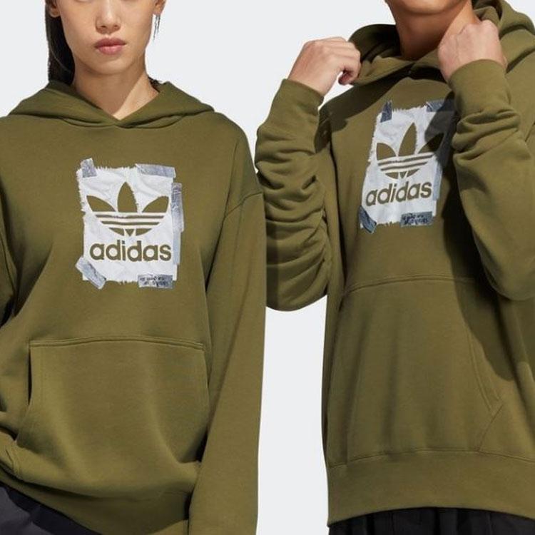 adidas Originals Men's Logo Hoodie Green HL4102