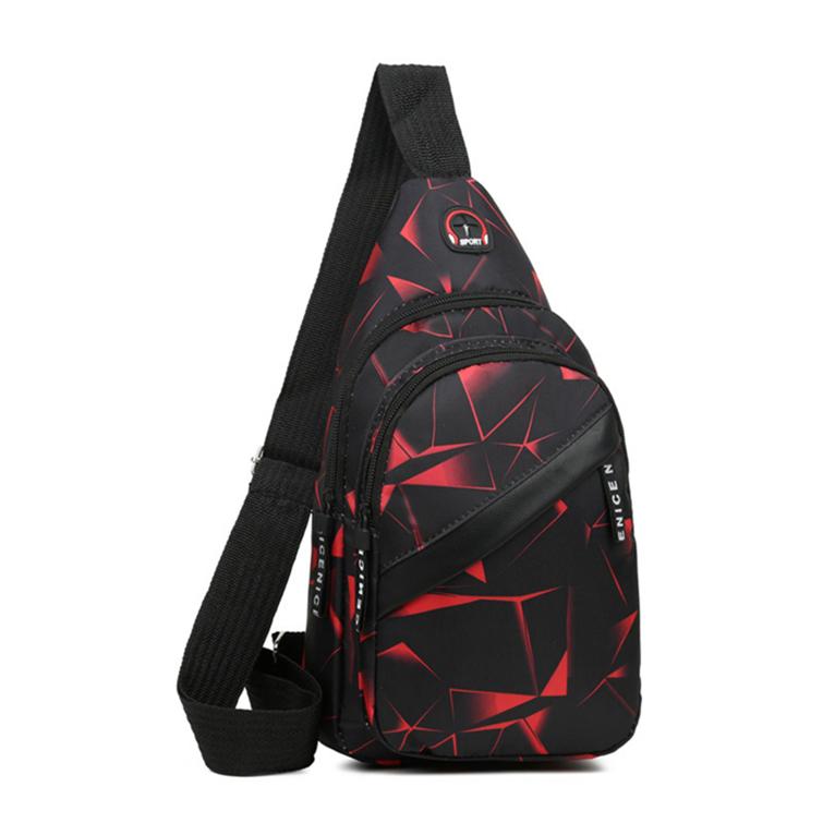 Men's Fashion Messenger Bag Lightweight Sports Leisure Chest Bag Casual Simple Large Capacity Male Bags