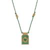 Heart Tarot Card Pendant Simple Design Minimally Colored Collarbone Chain Tarnish Resistant Adjustable Gold Plated