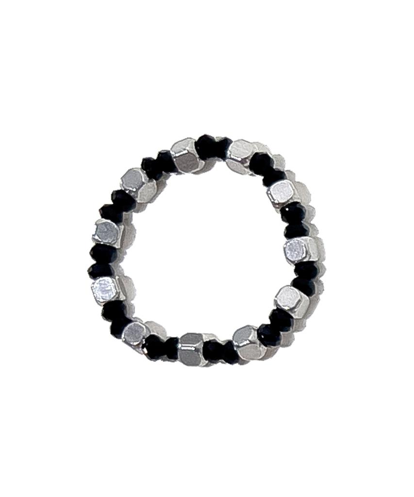 Ssy [3Set] Aztec Bead Ring Black