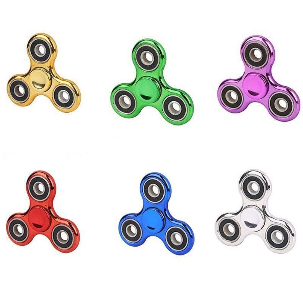4 Bearings Hand Spinner Plating Fingertip Decompression Toy Fingertip Gyroscope  Adult