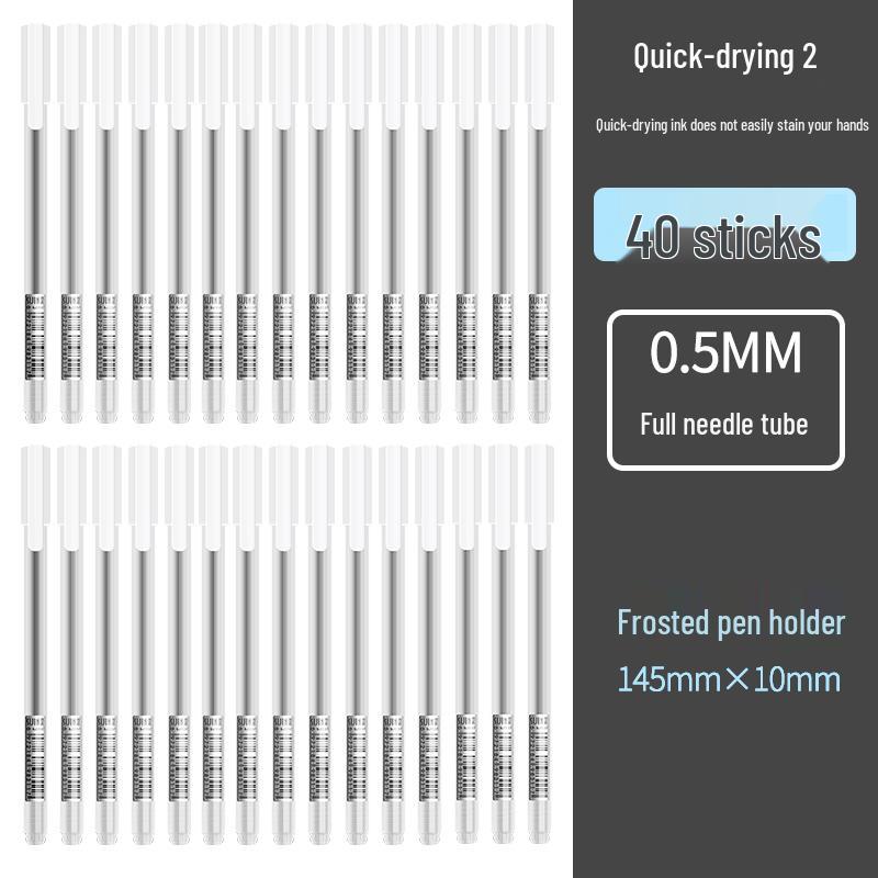 Bolígrafo Negro Minimalista de 0.5mm - Secado Rápido, Bolígrafo de Firma de Alto Valor para Estudiantes