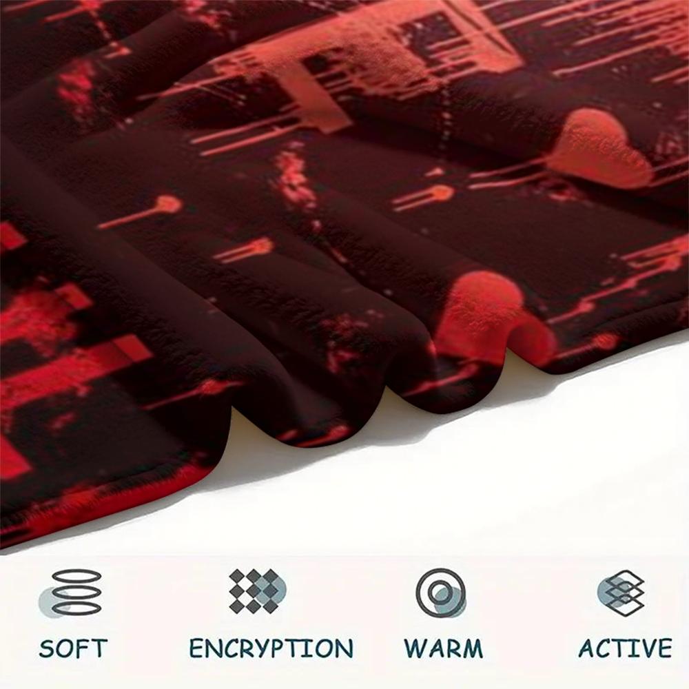 1Pc St. Pauli FC Print Flannel Blanket, High quality Comfortable for All Seasons, Home Decor, Warmth and Comfort, Perfect for Christmas GiftS