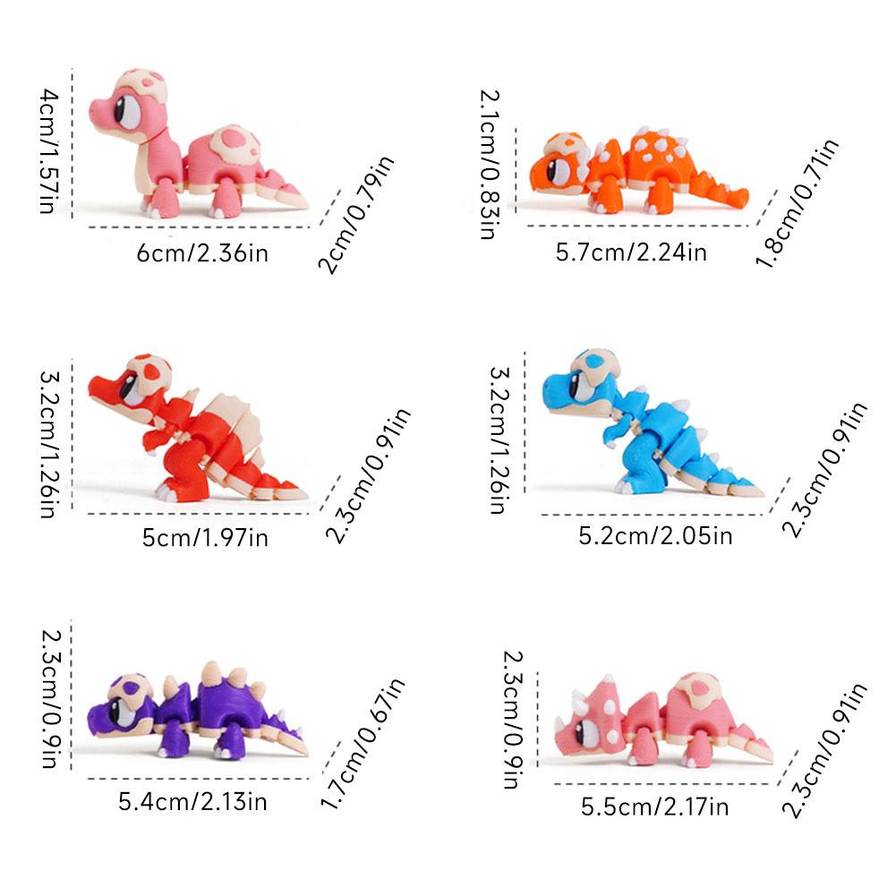 3D-gedruckte niedliche Eierschalen-Dinosaurier-Babyfigur Bewegliche Gelenke Realistische Augen Mehrfarbiger Spinosaurus Heim-Büro-Schreibtischdekor Kindergeschenk