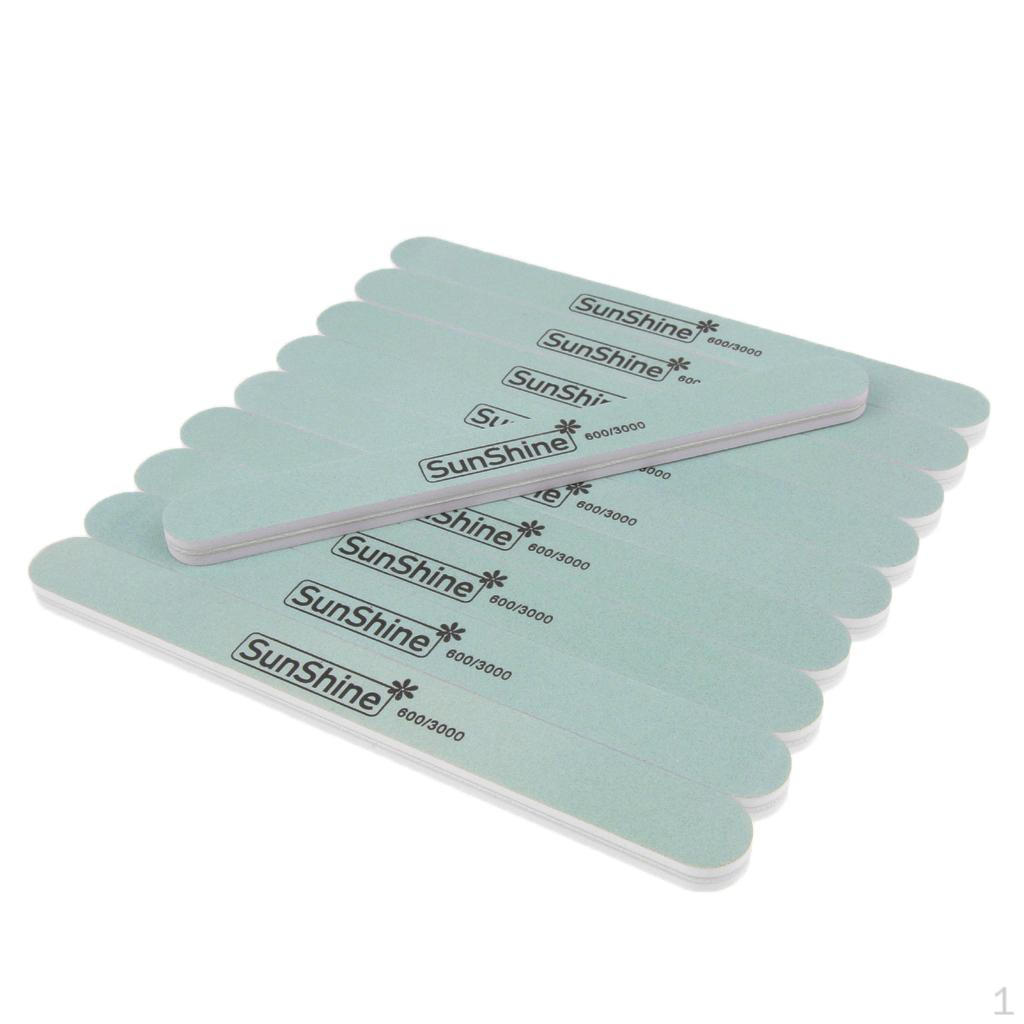 

10pieces Manicure Acrylic Gel Tip Polish Buffer Buffing Sanding
