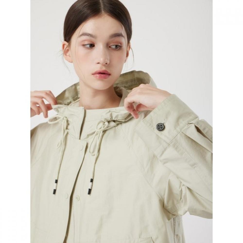 Cc Collect Flap Drawstring Hood Jumper C252msj035