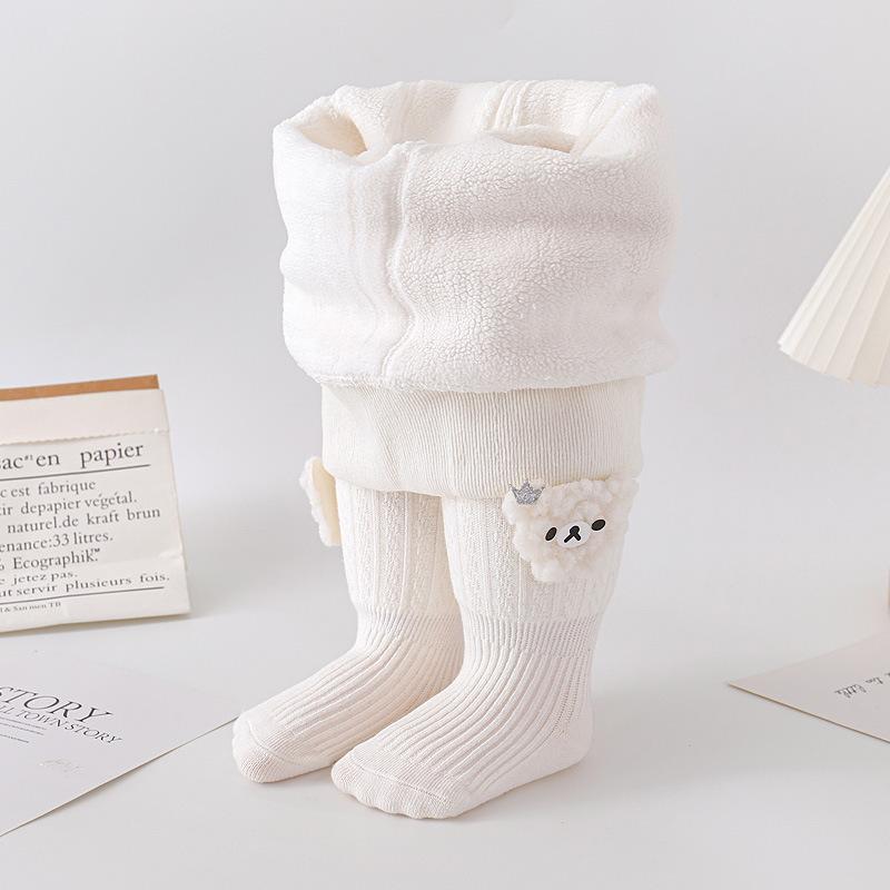 

Детские штаны с мягкой подкладкой, утолщенные детские колготки, осенние и зимние цельные детские нижние носки для девочек 115-130cm