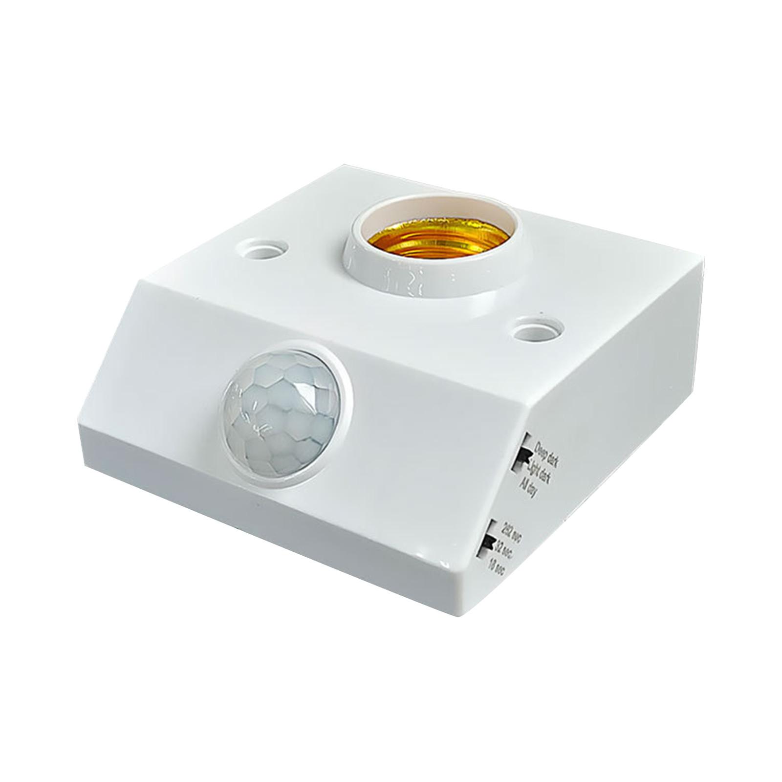 

Регулируемый держатель лампы с датчиком движения человека, интеллектуальная задержка E27 винтовой патрубок 86 тип светодиодный инфракрасный держатель лампы, поверхностный монтаж One Size белый