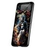 Love Skeleton Skull Hard PC Phone Case For Samsung Galaxy Z Flip 6 5 4 Black Cover For Galaxy Z Flip 3 Foldable Shockproof Capas