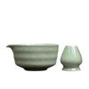 Japanese Ceramic Matcha Bowl & Tea Whisk Stand Set - Tea Ceremony Essential with Spout