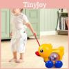 Plastic Educational Play Car With Rope Connected Duck For Kids Ages 1 To 3