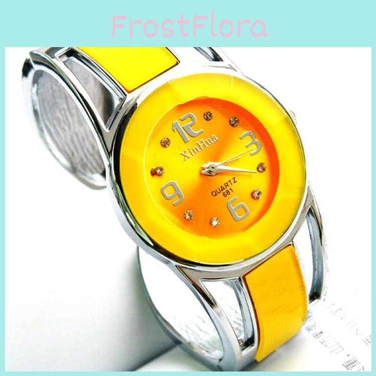 Unisex Bracelet Watch Quartz Analog Wristwatch In Vibrant Candy Colors For Everyday Style