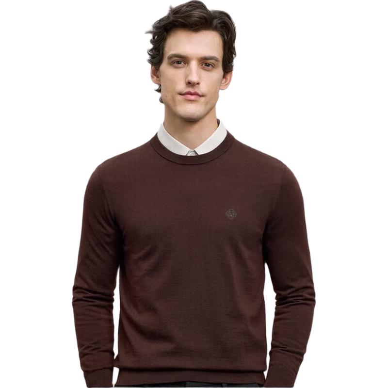 

EMZ Erdos Men s Wool, Cashmere & Silk Blend Round Neck Pullover Sweater L 175/92A