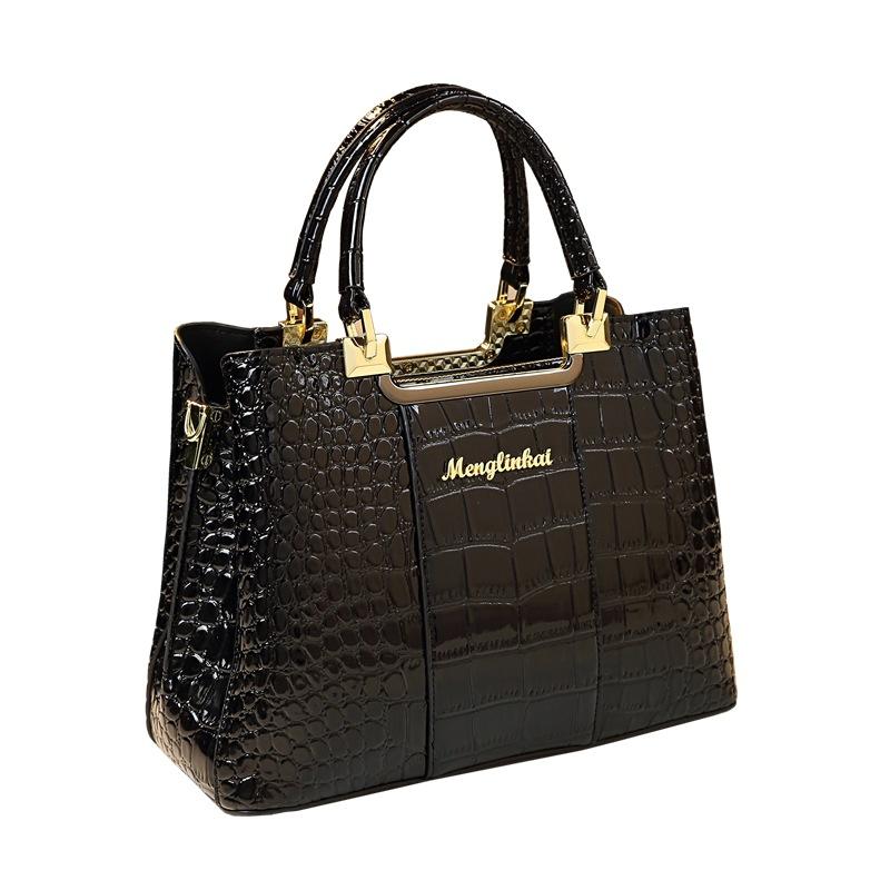 Crocodile Pattern Atmospheric Middle-Aged Women'S Bag Light Luxury Handbag