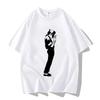 Portrait T-shirt Unisex Black and White Summer Top Suitable for Boys and Girls