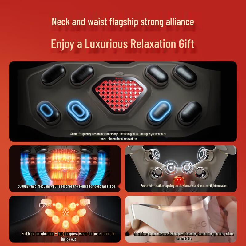 SKG G7 Neck and Waist Massager Luxury Gift Set