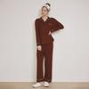 Lunaluz Women S Long Sleeve Half Collar Two Piece pajamaS