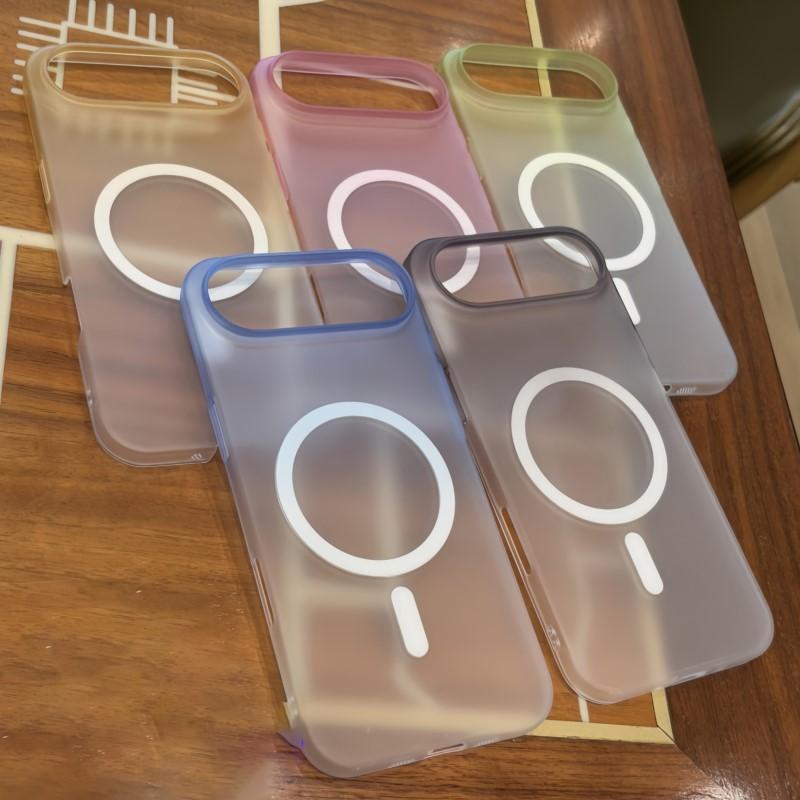 Luxury Gradient Color Matte Clear Ultra Thin For Magsafe Case for iPhone 17 Air 16 15 14  Plus  Pro Max Hard Magnetic Cover