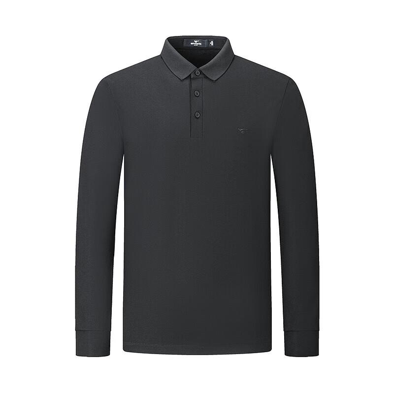 SEPTWOLVES Men's Waffle Knit Long Sleeve Polo Shirt