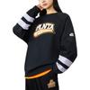 Anta Lifestyle Series Letter Stripe Pattern Printed Round Neck Long Sleeve Sweatshirt Women Sweatshirt Basic-Black 162248739S-2
