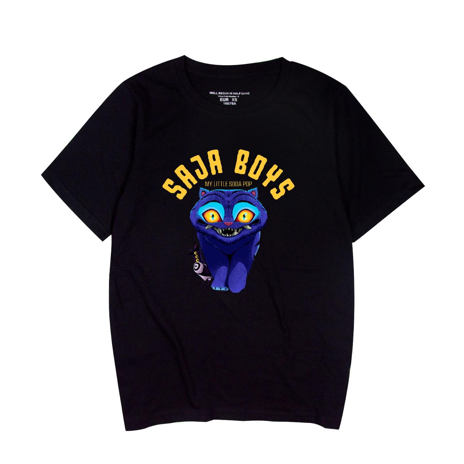 

KPop Demon Hunters Printed Men s T-shirt Unisex Casual Fashion Street Style Short-sleeved T-shirt XS чёрный