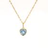 925 Sterling Silver European Blue Crystal Ocean Star Pendant Clavicle Chain Necklace Women Classic Fashion Wedding Jewelry