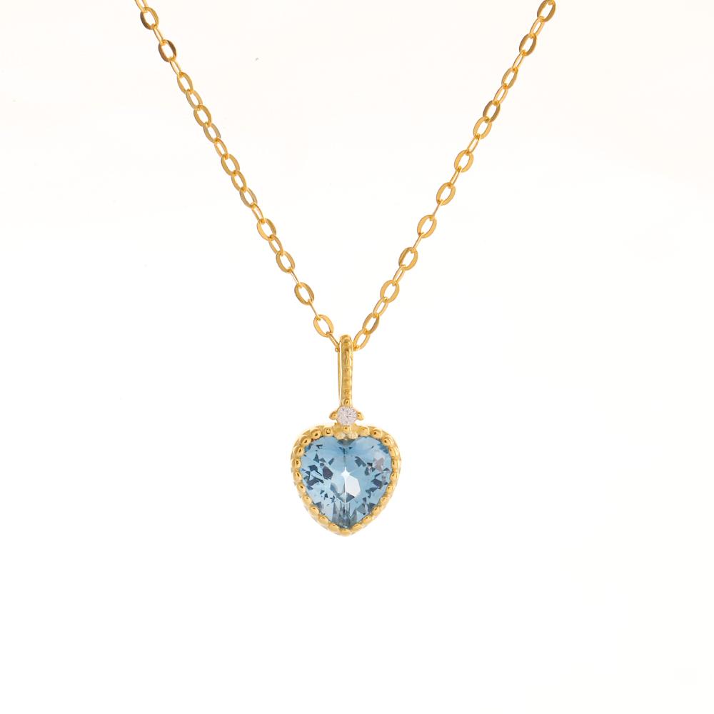 925 Sterling Silver European Blue Crystal Ocean Star Pendant Clavicle Chain Necklace Women Classic Fashion Wedding Jewelry