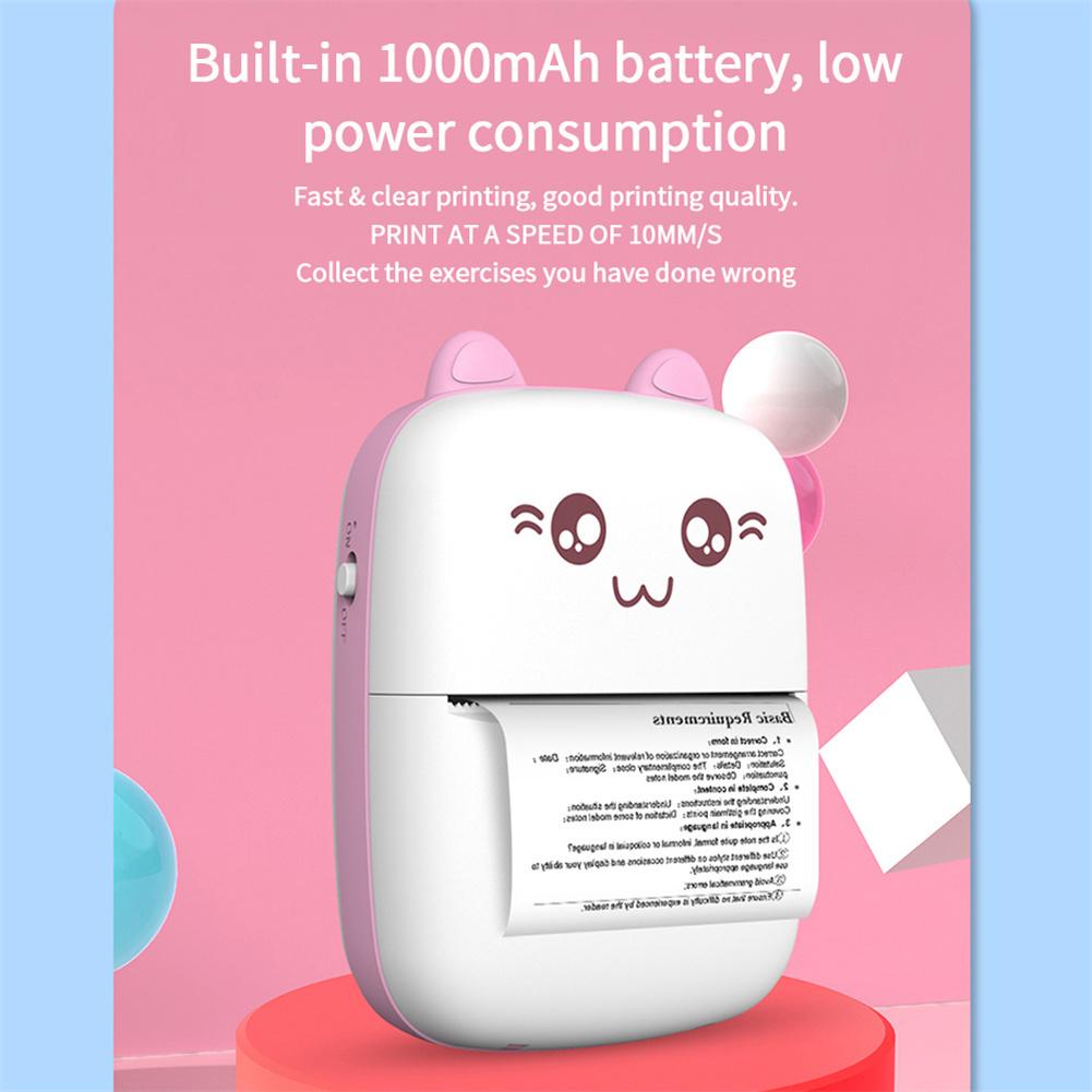 Portable Thermal Printer Set Mini Inkless Sticker Printer USB V4.0 Photo Printer Compatible For IOS Android