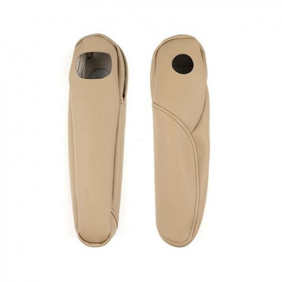 Left/Right Side Seat Armrest Handle Beige Leather Cover For Honda CRV CR-V 07-09