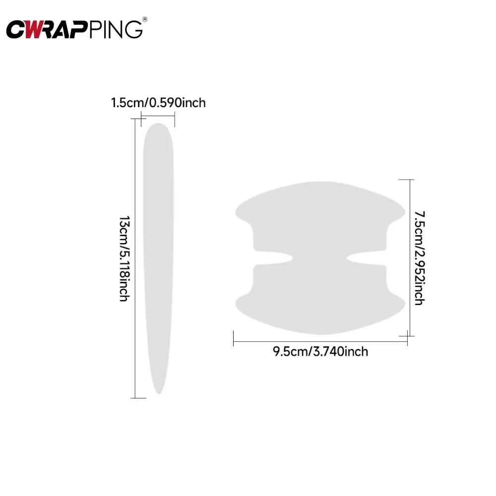 8 Stück Auto Türschüssel Kratzschutzaufkleber TPU Transparent Wasserdicht Türgriff Lackschutzfolie Auto Aufkleber Zubehör