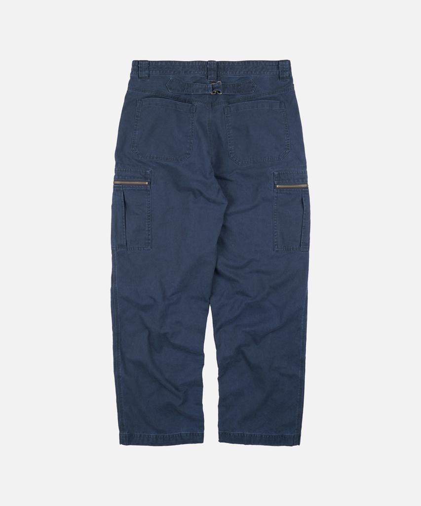 FRIZMWORKS Washed Cotton Zip Cargo Pants _ Navy