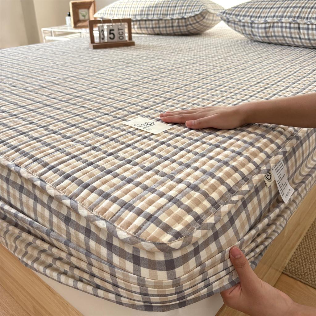 Cotton Pure Cotton Washed Cotton Cotton Mattress Unit Price Dormitory Bedspread Simmons Brown Mattress Non-Slip Protective Cover Dust Cover